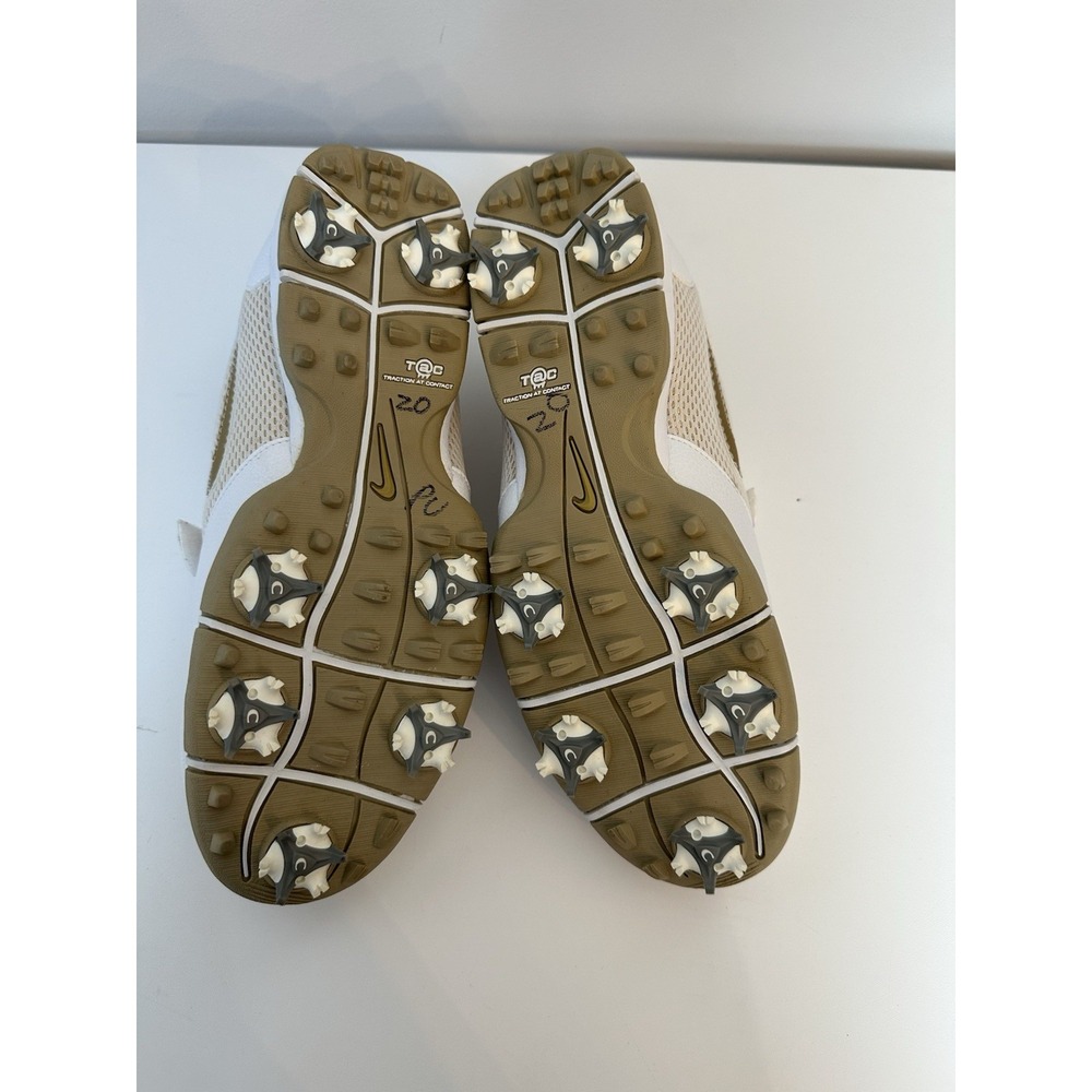 Nike 314904-171 SP Women's White/Gold Soft Spikes‎ Golf Sneakers Shoes Size 8.5 - Picture 8 of 10